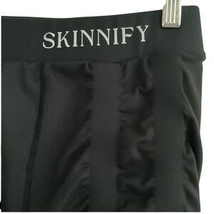 Skinnify Resistance Band Footed Leggings Size Small Black
